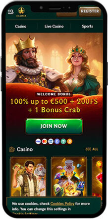 Casinia Mobile App