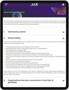 AlfCasino Mobile App Resposible Gambling