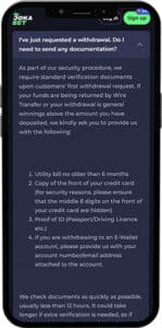 JokaBet Mobile App Withdrawals