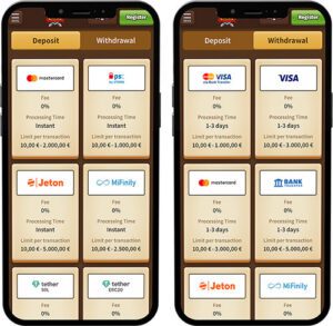 MyEmpire Mobile App Payment Methods