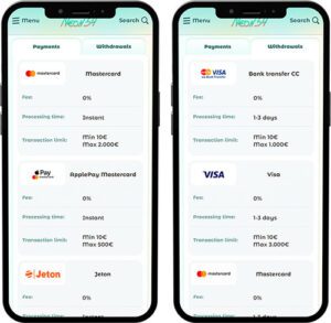 Neon54 Mobile App Payments