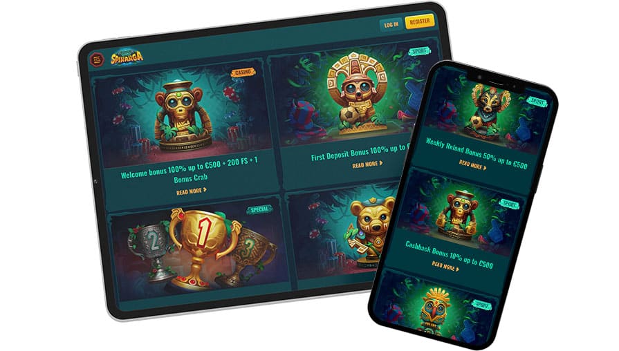 Spinanga Mobile App Bonuses