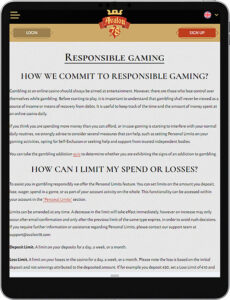 Avalon78 Mobile App Responsible Gaming