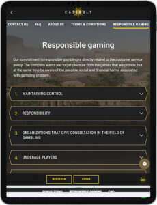 Casinoly Mobile App Responsible Gaming