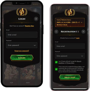 Legiano Mobile App Login and Registration