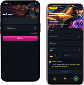 SpinsUp Mobile App Login and Registration