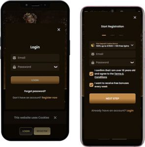 GoldSpin Mobile App Login and Registration