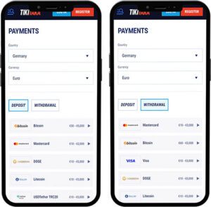 TikiTaka Mobile App Payment Methods