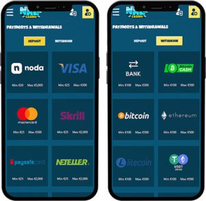 Nalu Casino Mobile App Payment Methods