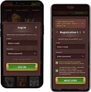 VikingLuck Mobile App Login and Registration