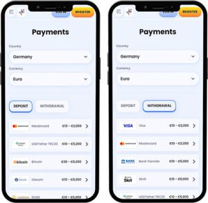 CasinoLab Mobile App Payment Methods