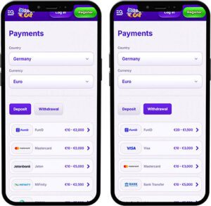 RoboCat Mobile App Payment Methods