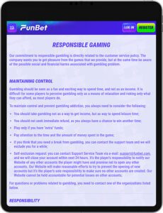 Funbet Mobile App Jeu responsable