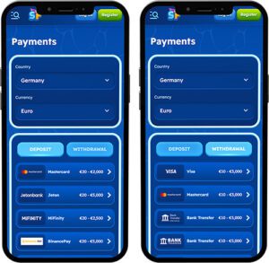 Spinfest Mobile App Zahlungsmethoden