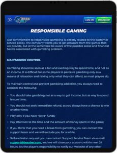 BassBet Mobile App Responsible Gaming