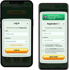 Casinolo Mobile App Inicio de Sesión y Registro