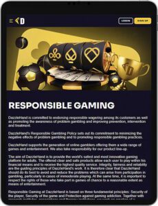 DazzleHand Mobile App Responsible Gaming