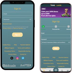 KingPalace Mobile App Login and Registration