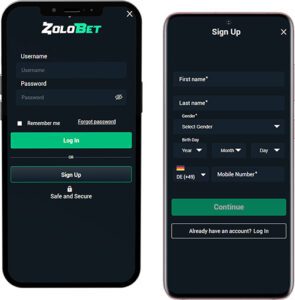 ZoloBet Mobile App Login and Registration