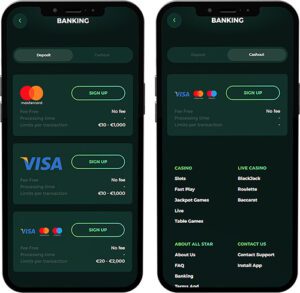 AllStar Casino Mobile App Payment Methods