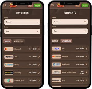 StoneVegas Mobile App Payment Methods