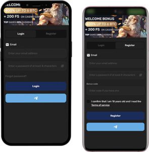 Win.Casino Mobile App Login and Registration