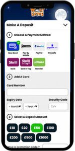 Wolf Spins Mobile App Payment Methods