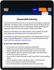 Wolf Spins Mobile App Responsible Gaming