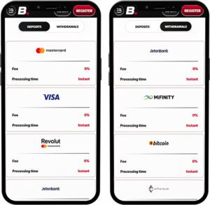 Metodi di pagamento dell'applicazione mobile Betista