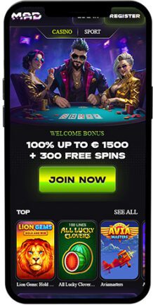 Application mobile MadCasino