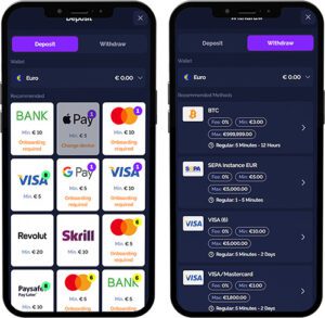 Goldbet Mobile App Payment Methods