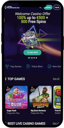 Application mobile Spin Platinum