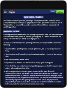 Aplicación móvil BigClash Juego responsable