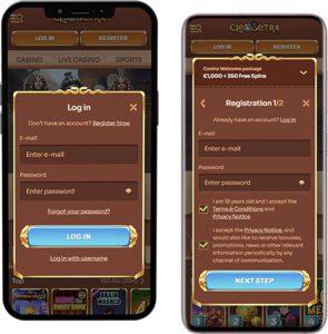 Cleobetra Mobile App Login and Registration