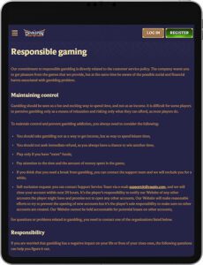 DivaSpin Mobile App Responsible Gaming