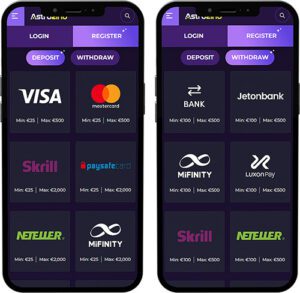 Astrozino Mobile App Payment Methods