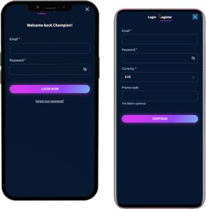 Lunarspins Mobile App Login and Registration