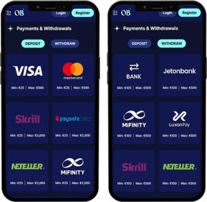 OrionsBet Mobile App Payment Methods