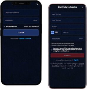 Rollcasino Mobile App Login and Registration