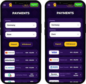 RoyalGame Mobile App Payment Methods
