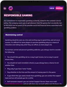 Juego Responsable en la App de RobyCasino