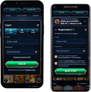 Millioner Casino Mobile App Login and Registration