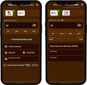 PlayJonny Mobile App Payment Methods