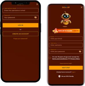 VegaZone Mobile App Account