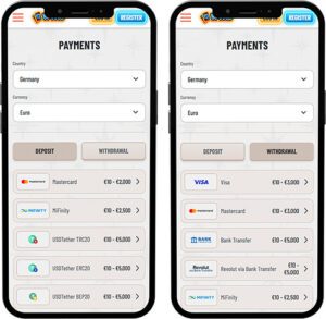 Wyns Mobile App Payment Methods