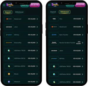 7Signs Mobile App Casino Payments
