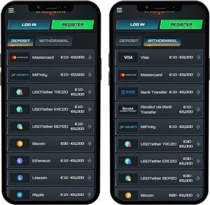 Spinational Mobile App Payment Methods