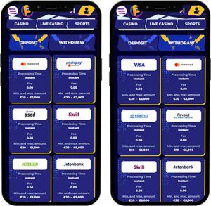 MrPacho Mobile App Zahlungsmethoden