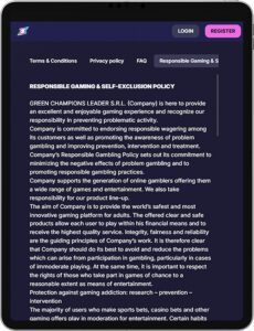 Rizzio Mobile App Responsible Gaming