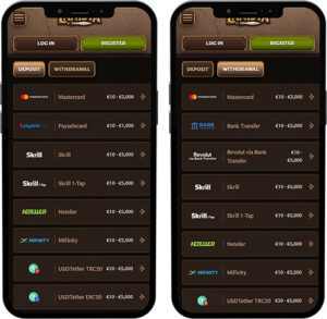 Lanista Mobile App Payment Methods